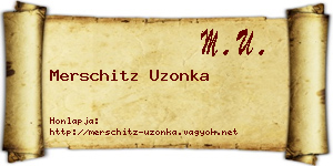 Merschitz Uzonka névjegykártya